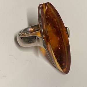 Sterling Amber ring